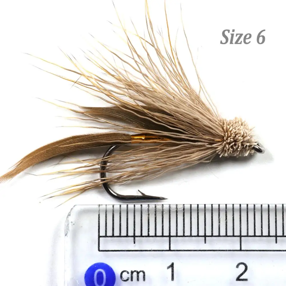 Wifreo 10 Uds Brown Muddler Minnow trucha pesca con mosca Streamer moscas tamaño # 6 con paquete de caja gratis - imagen 3
