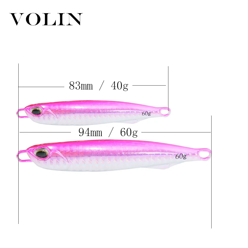 VOLIN-cuchara de Jigging Matel, señuelo de Pesca de Mar, aparejo de cebo Artificial, 40g, 60g, nuevo - imagen 2