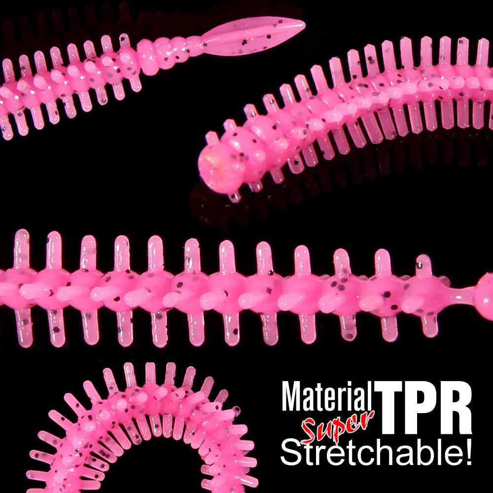 FSTK Wobbler-señuelo de Pesca suave, 20 piezas, 60mm, 0,6g, gusano de Pesca, Lucio de silicona, Swimbait, Jigging, cebos de plástico artificiales - imagen 4