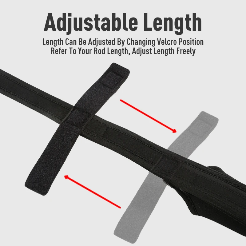 LEYDUN-Cuerda de protección para cañas de pescar, accesorio de 95cm-155cm de longitud, se puede ajustar mejor para la protección, bolsa de almacenamiento - imagen 4