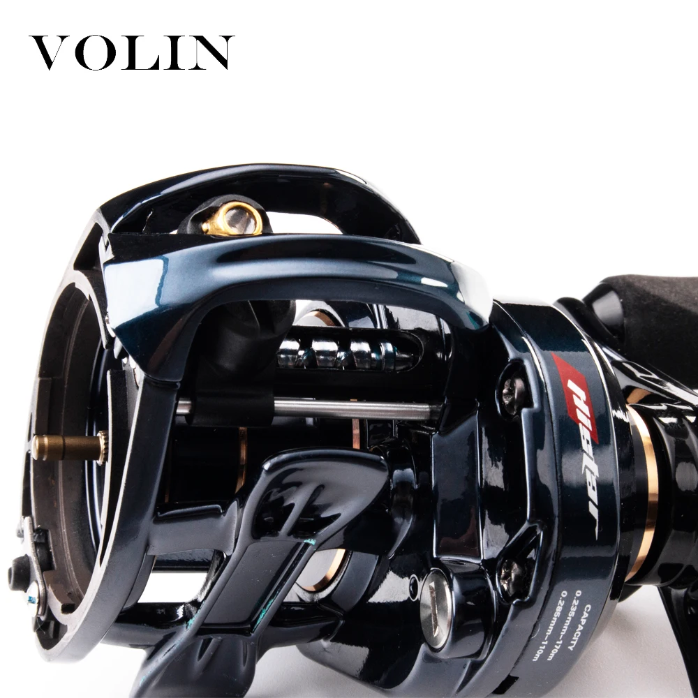 Volin-carrete de pesca Baitcasting, freno magnético 10 + 1 BB 8,1: 1, carrete de aluminio, mango de Metal, perilla de goma suave, arrastre máximo de 6KG, 176g, nuevo - imagen 3