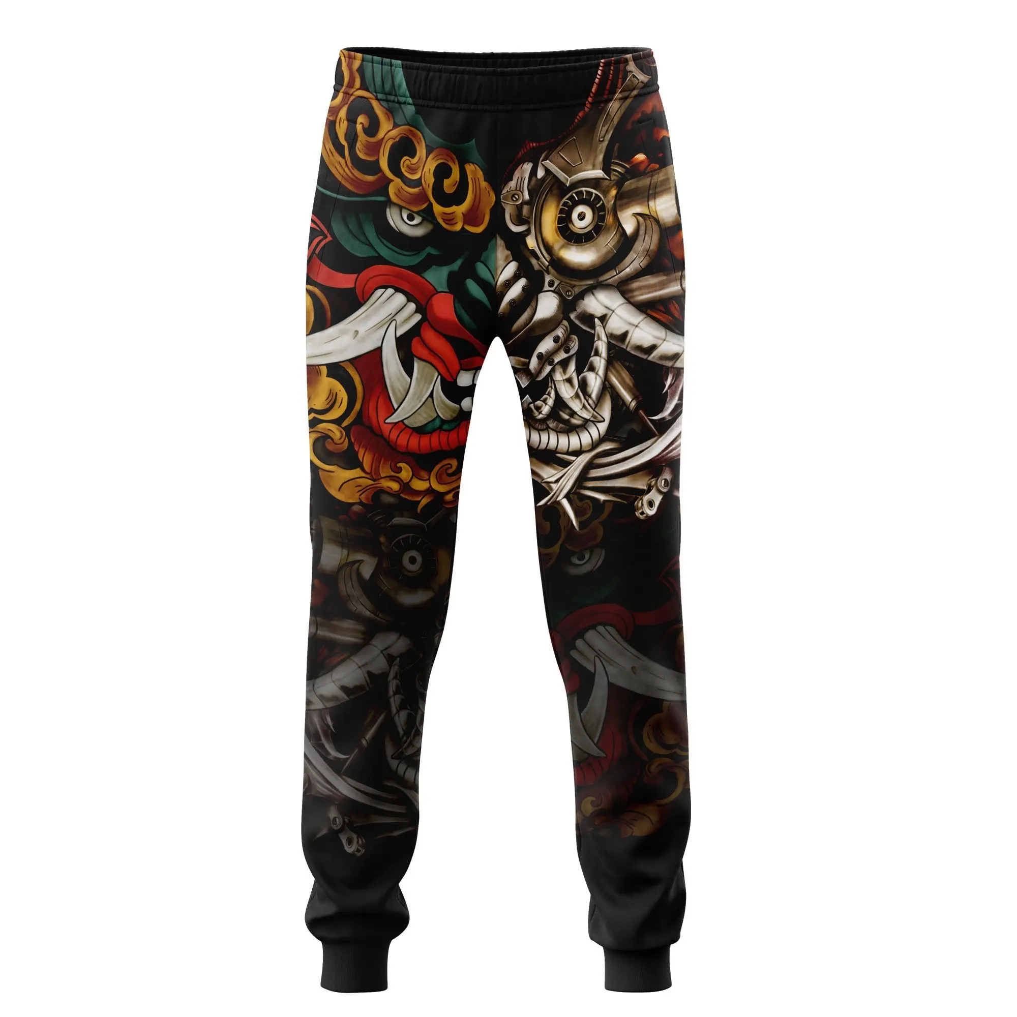 Joggers unisex Samurai Oni con estampado máscara 3D - imagen 2
