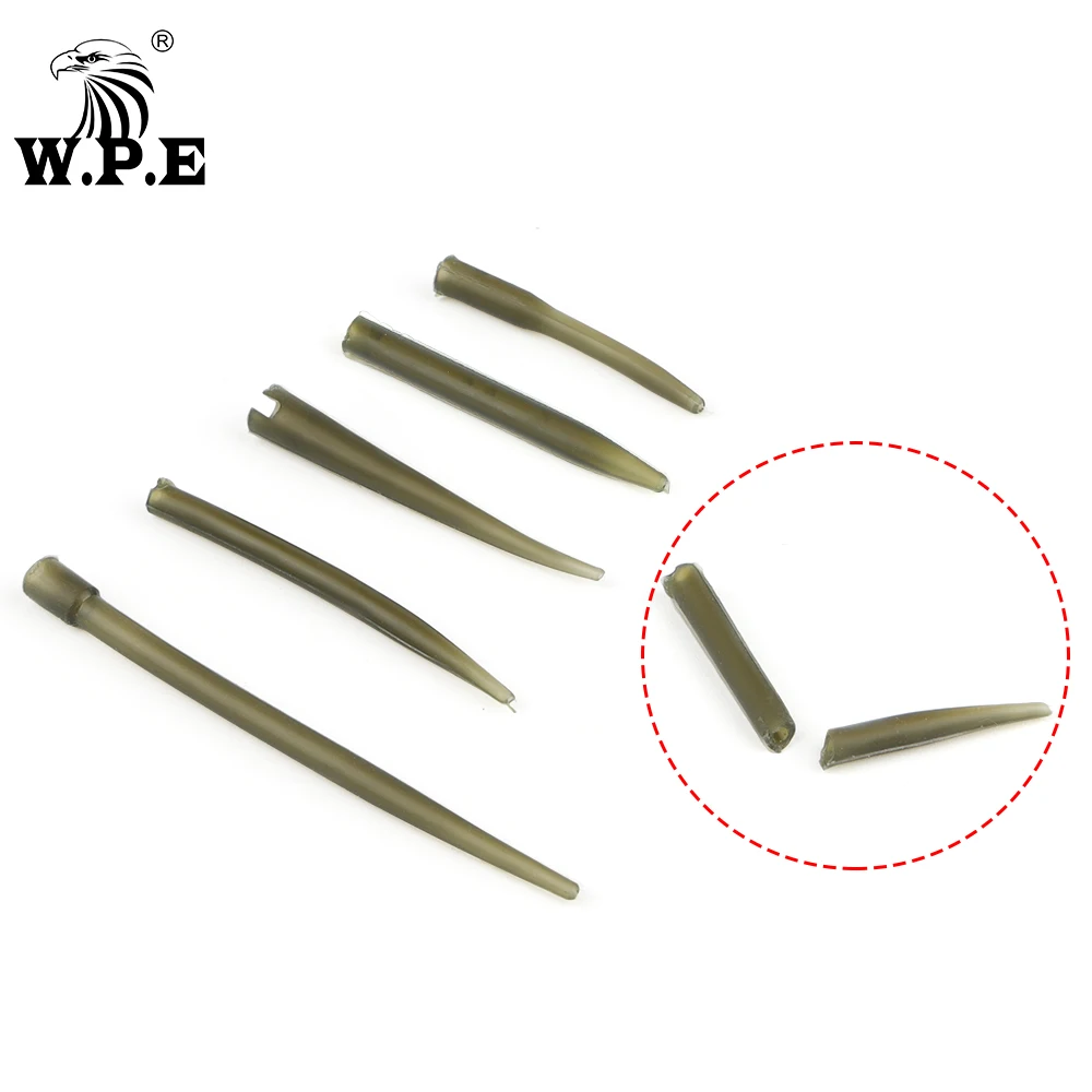 W.P.E-Mangas antienredos para pesca de carpa, línea desnuda, gomas de Atil, tubo de aparejo para el pelo, conector giratorio, Terminal, aparejos de pesca de carpa, 10 Uds. - imagen 2