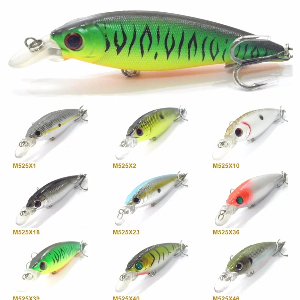 WLure-señuelo de pesca Crankabit para agua salada, señuelo de Pesca de Mar, 40g, 14cm, bamboleante lento, 1/0 anzuelos triples, ojos 3D, M525 - imagen 3