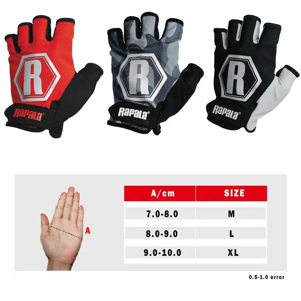 RAPALA-guantes de pesca antideslizantes, manoplas tácticas de fundición para pesca, telas cómodas de alta calidad, sin dedos - imagen 4