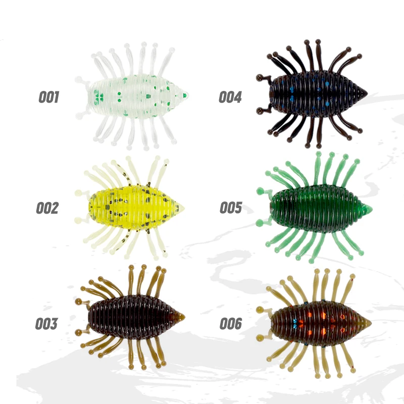 Señuelo suave de gusano de Larva de pesca D1, 30mm, 1,1g, cebo flotante de silicona, Swimbait Artificial de agua dulce para accesorios de trucha y perca - imagen 5