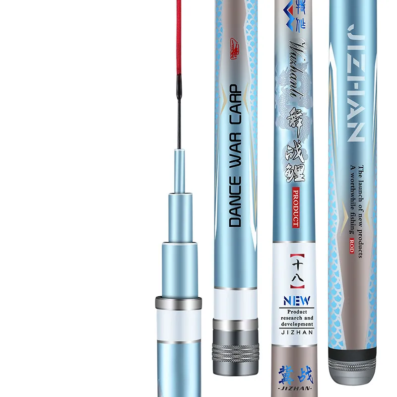 Caña De pescar telescópica De fibra De carbono, accesorio para pescar carpa, 28 tonalidades, Taiwán, 3,6 m-7,2 m - imagen 2