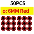 50pcs 6MM Red