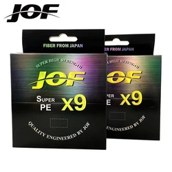 JOF sedal de pesca X12 X9, resistente al desgaste, multifilamento, duradero, 100m, 300m y 500m