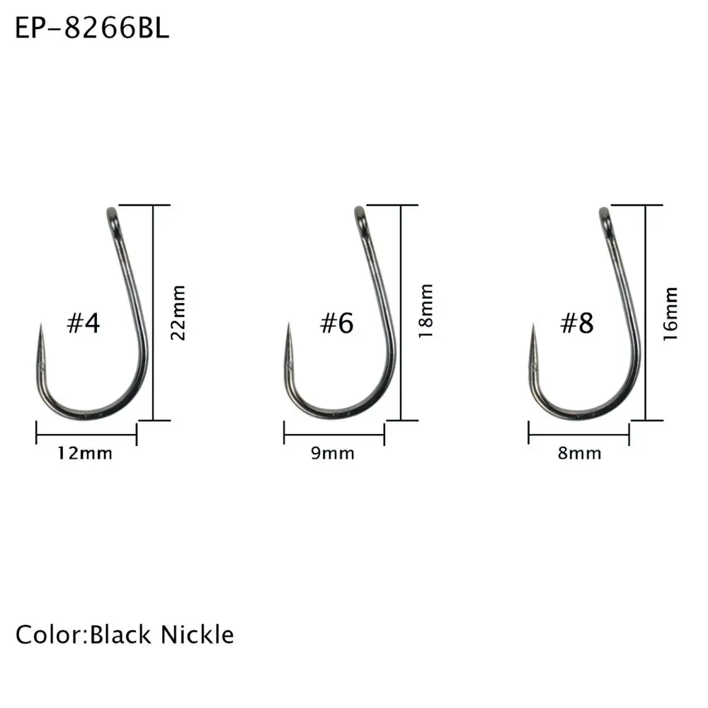 Eupheng-anzuelo de pesca de carpa, caña larga superfuerte, Ultra afilado, hueco ancho, curva, 100 piezas - imagen 4