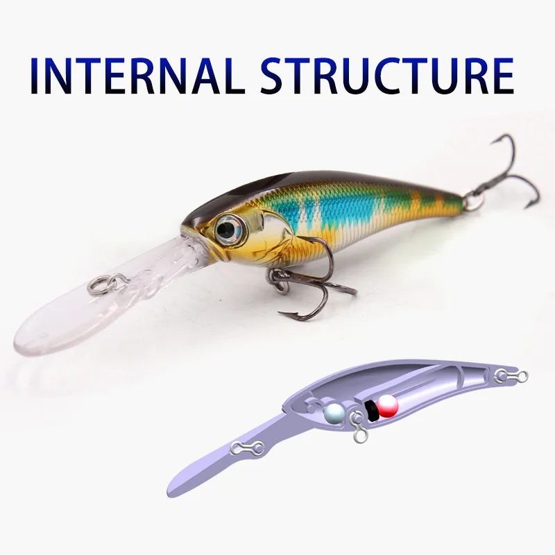 Wondershot-Cebo flotante para lubina A01, 7g, 62mm, 1 piezas, pececillo, todo para Pesca, Señuelos de agua salada, equipado con anillo dividido más fuerte - imagen 4