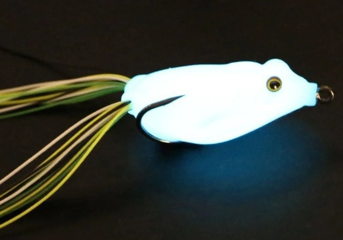 Señuelos de Pesca de rana, anzuelos luminosos, aparejos de lubina, 1 piezas, 5,5 CM, 12G