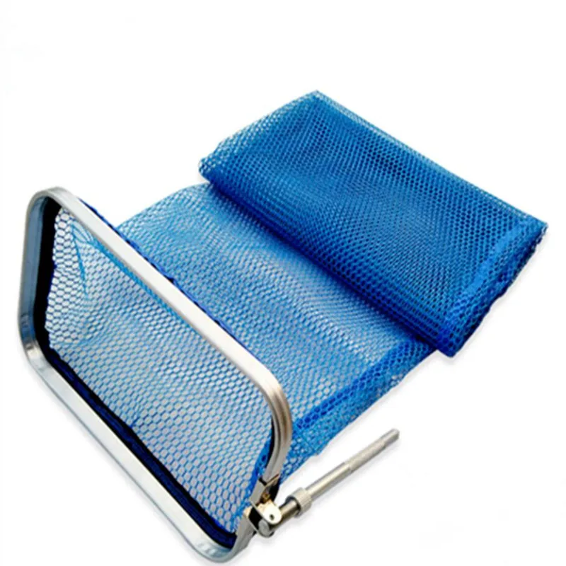 Protector de pescado portátil de secado rápido, bolsa de red cuadrada de pesca, Nano bolsa de peces vivos, agujero pequeño, ojo denso a través de Red plegable - imagen 4