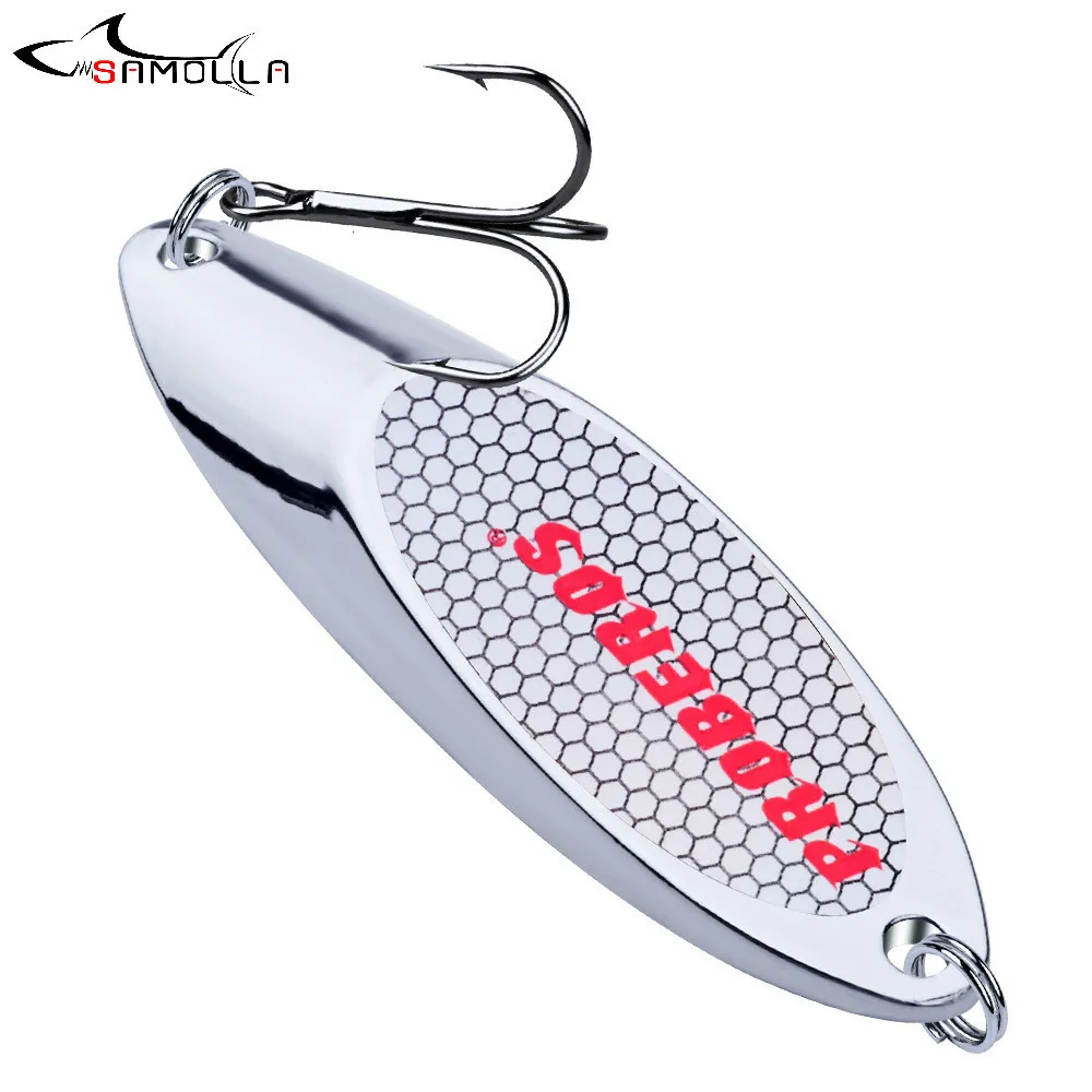 Señuelo de cuchara de pesca de Metal, cebo de agua salada, Isca, carpa Artificial, trucha, aparejos de plantilla, peso de 3-60g - imagen 2