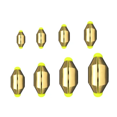 Lote de 5 piezas de accesorios para pesca, peso de cobre, plomo, agua, materiales de bronce, equilibrador de flotador, Color dorado - imagen 5