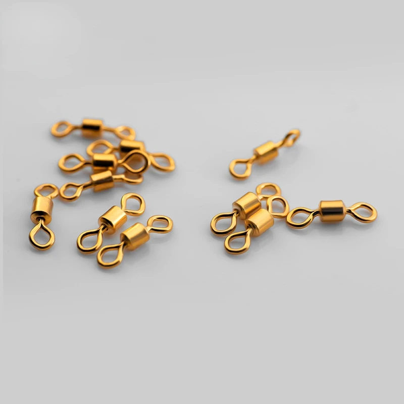 Pin de pesca con forma de anillo de 8, Conector de cebo, giratorio de acero inoxidable para pesca, 50 piezas, señuelo, aparejos de pesca - imagen 3