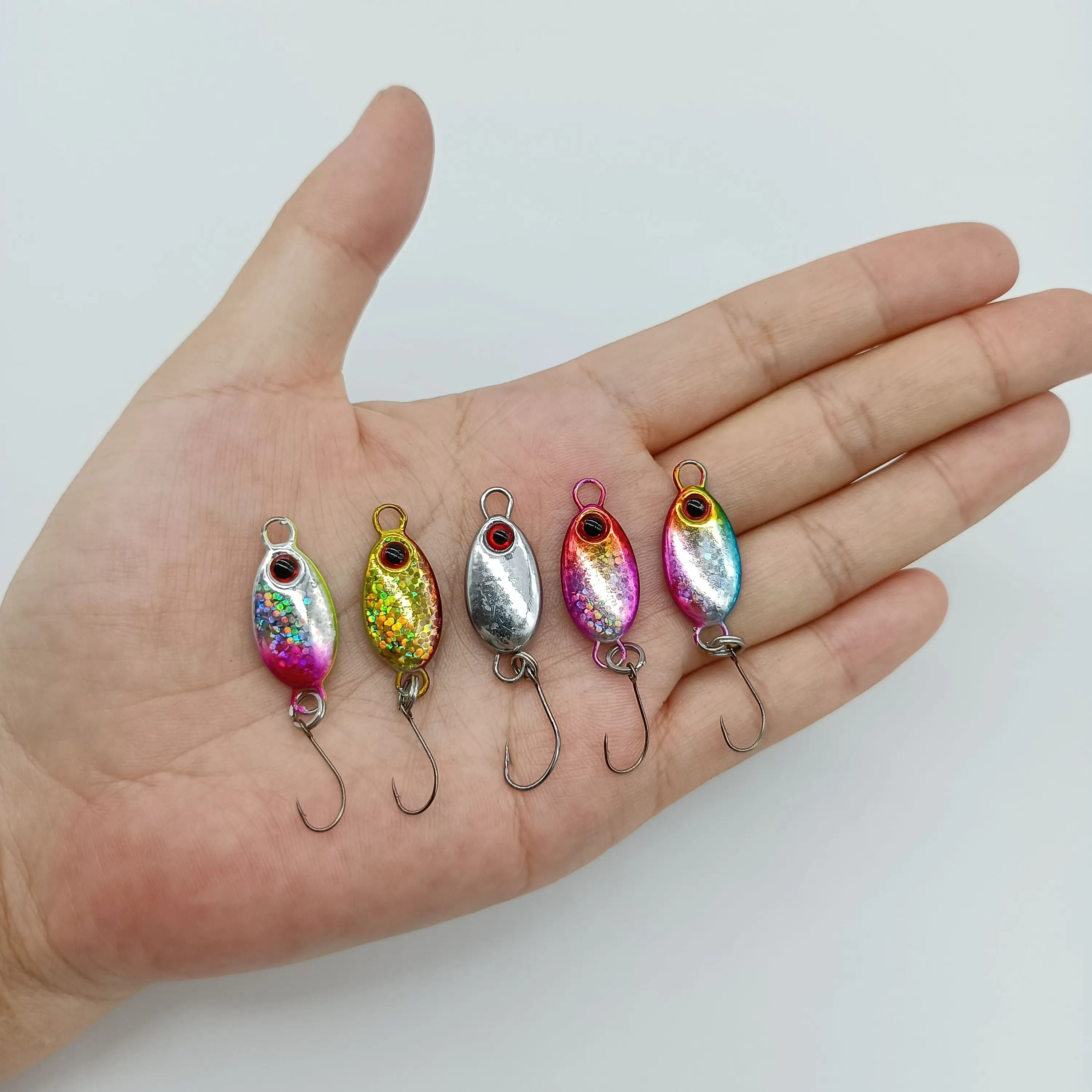 DUODUOYU-SEÑUELOS pequeños de Metal para pesca, cebo Artificial de un solo gancho, Jigbait 2g/3g/5g, 10 piezas + 1 a/lote - imagen 3