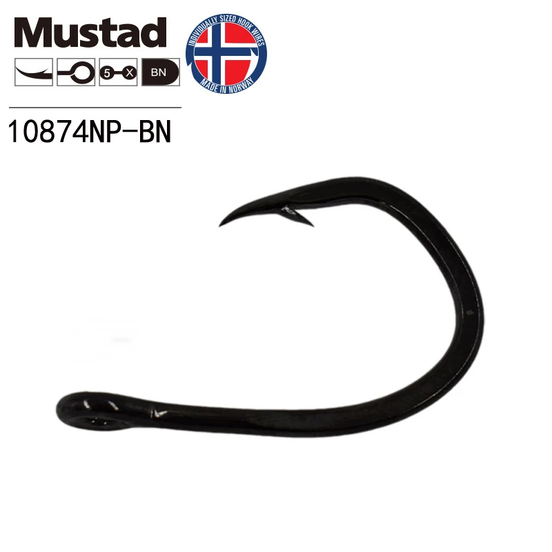 Mustad-anzuelo de pesca de origen Norway, anzuelos circulares de gran tamaño, 7/0-10/0 #,10874NP-BN - imagen 4