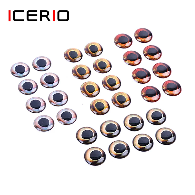 ICERIO anzuelos holográficos 3D 4D - Ojos epoxi para mosca - imagen 5