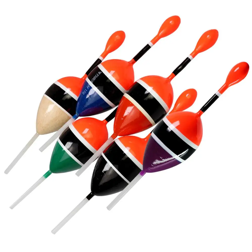 THKFISH 5 uds flotadores de pesca antideslizantes Bobber Rigs balsa madera flotador de pesca de mar 5g 15g boyas de pesca de flotabilidad para pesca de bagre - imagen 5