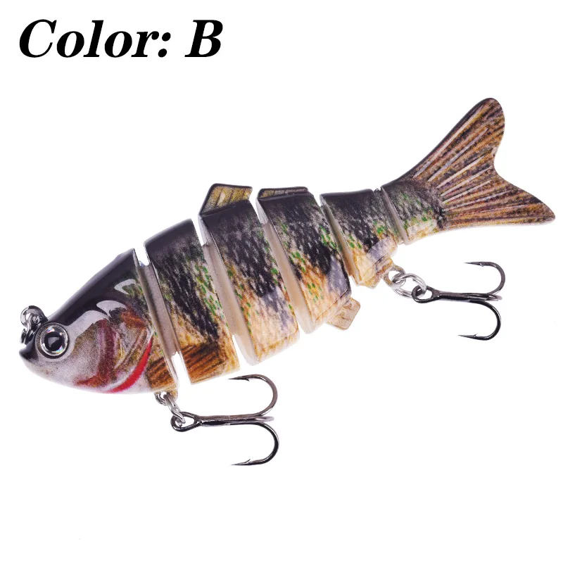 Wobbler de pesca realista, 6 segmentos, Swimbait, 9,5 cm, 20g, señuelos de hundimiento lento Isca, aparejos de pesca de cebo duro Artificial, 1 ud. - imagen 5