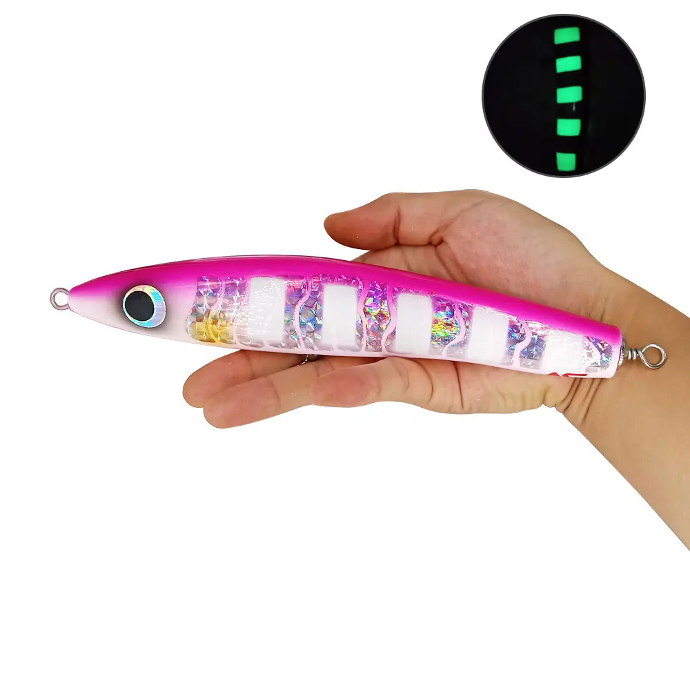 AS Swim Trolling Cast Stickbait TopWater señuelo pesca 65g120g madera GT lápiz de atún Artificial flotante Wobblers de fundición larga