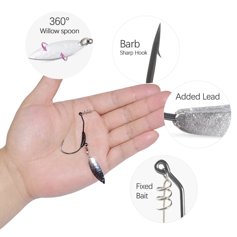 Mosodo-anzuelo de pesca con señuelo de lentejuelas de metal, peso 2g-7g, 5 unids/lote - imagen 5