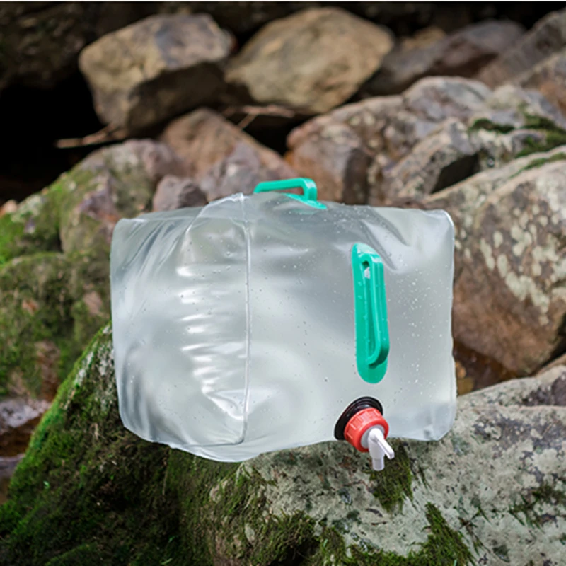 Bolsa de agua portátil plegable de gran capacidad para coche, bolsa de almacenamiento de agua para viaje al aire libre, acampada, para el hogar, 20 litros - imagen 3