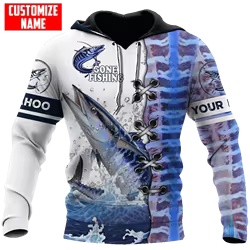 Wahoo Fish KJ833 sudadera con capucha 3D personalizada para pesca