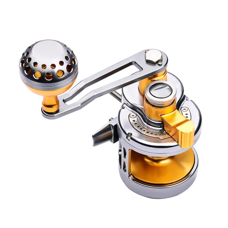 Carrete de tambor de pesca para barco de aguas profundas, rueda de arrastre de Metal, tambor fundido de Pesca de Mar, rodamiento de bolas 12, 6,0: 1, carretilla de alta velocidad - imagen 2