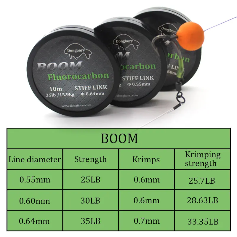 Línea de pesca de carpa, anzuelo de fluorocarbono para aparejo de carpa Combi Chod Rig 15IB 25IB 35IB, aparejos de pesca gruesos - imagen 5