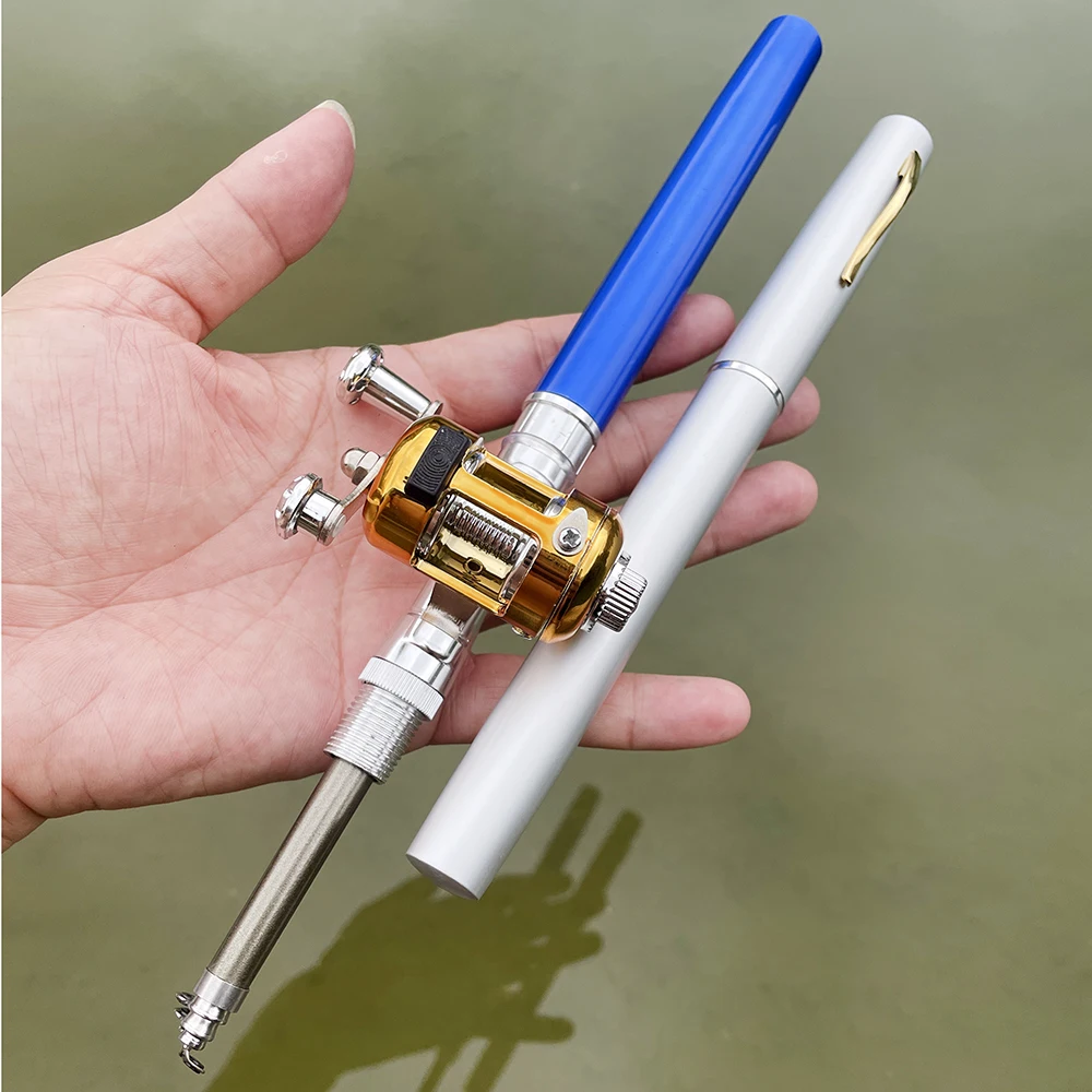 Caña de pescar Tipo de rotulador caña de pescar portátil pesca traje de dos piezas de viajes al aire libre de pesca Rod equipo regalo colector - imagen 3