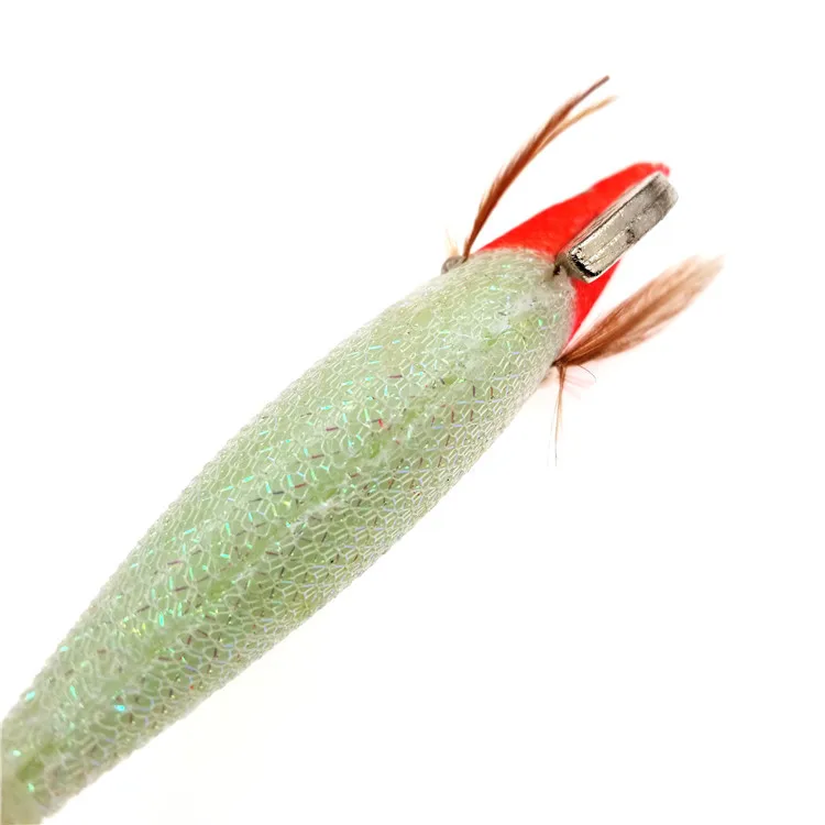 1 señuelo de pesca de plomo, cebos luminosos con ojos 3D, anzuelo de calamar, Jigs, pulpo, sepia, camarón, 2,5 #3,0 #3,5 # - imagen 5