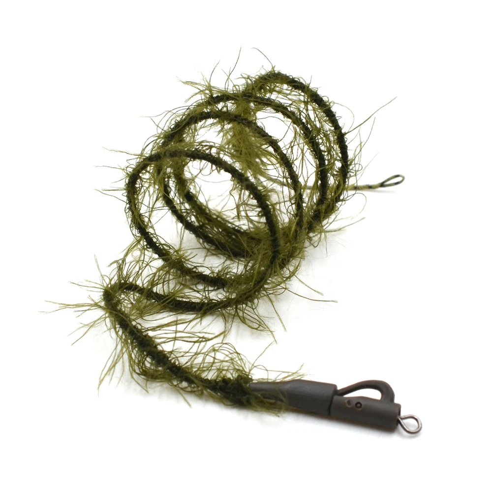 MNFT 1 Stuks Vislijn Realistische Weed Leadcore Lijn voor Karper Hair Rig Hook link Imiteert Weed Lijn Karper Rig visgerei Accessoires - imagen 4