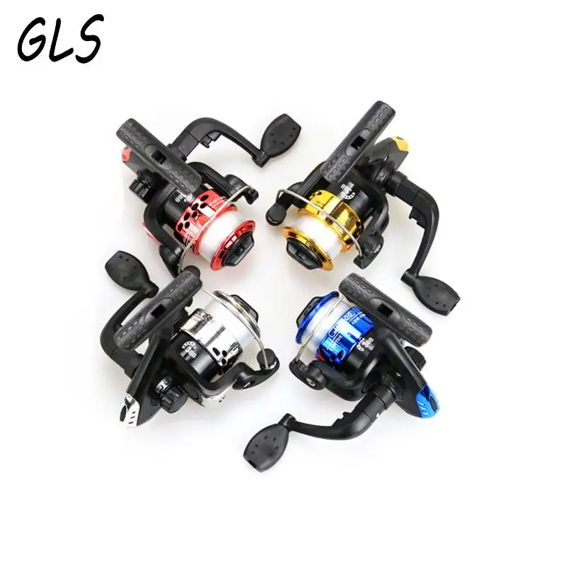 Carrete de pesca plegable 5,2: 1, carrete giratorio con línea de pesca de 60m y 0,35mm, línea de gran diámetro, rueda de fundición, cebo para embarcaciones, 1 Uds. - imagen 5