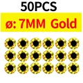 50pcs 7MM Gold