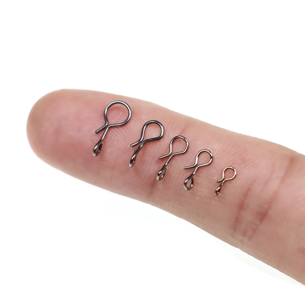 ICERIO conector de broches de pesca con mosca, cambio rápido para anzuelos y señuelos, accesorios de moscas, 50 Uds.