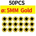 50pcs 5MM Gold