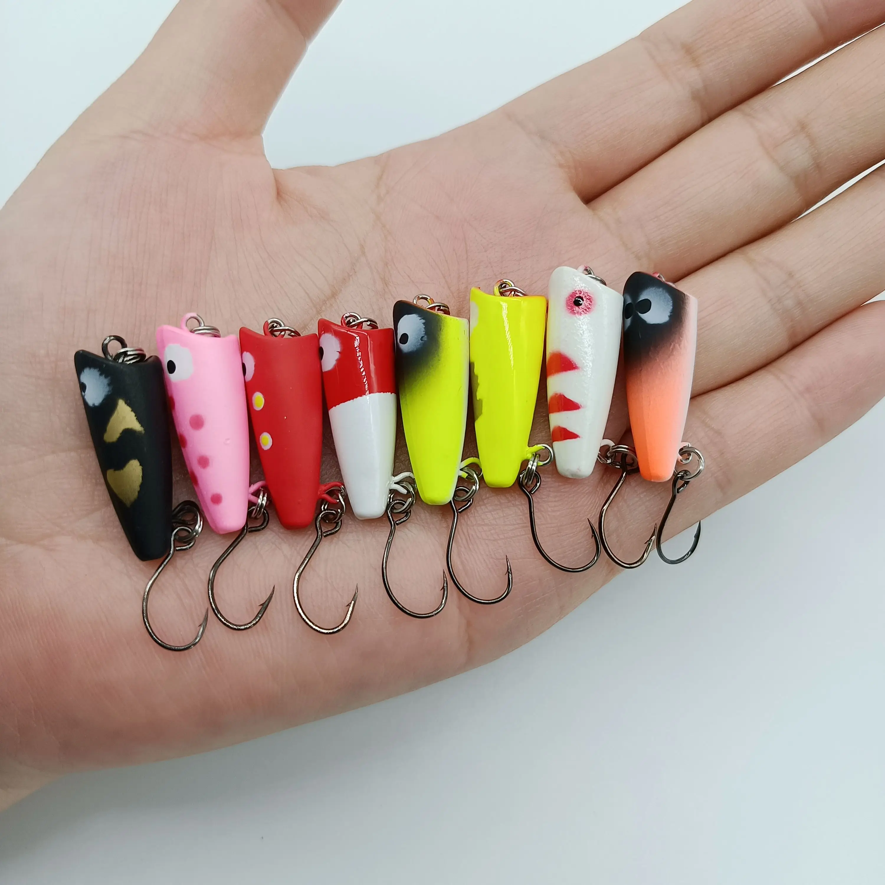DUODUOYU-Mini señuelo Popper Topwater, anzuelo flotante de 25mm, 1,5g, Micro Wobbers para Pesca, cebo duro, carpa, Lucio, aparejos, 1 ud. - imagen 3