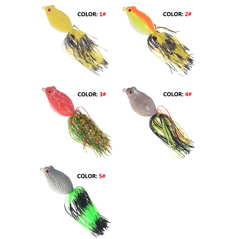 Whopper Plopper de calidad, señuelo de pesca de 50mm/14g, Popper de agua superior, cebo duro, Wobblers giratorios, aparejos de pesca de cola suave, 1 pieza - imagen 5