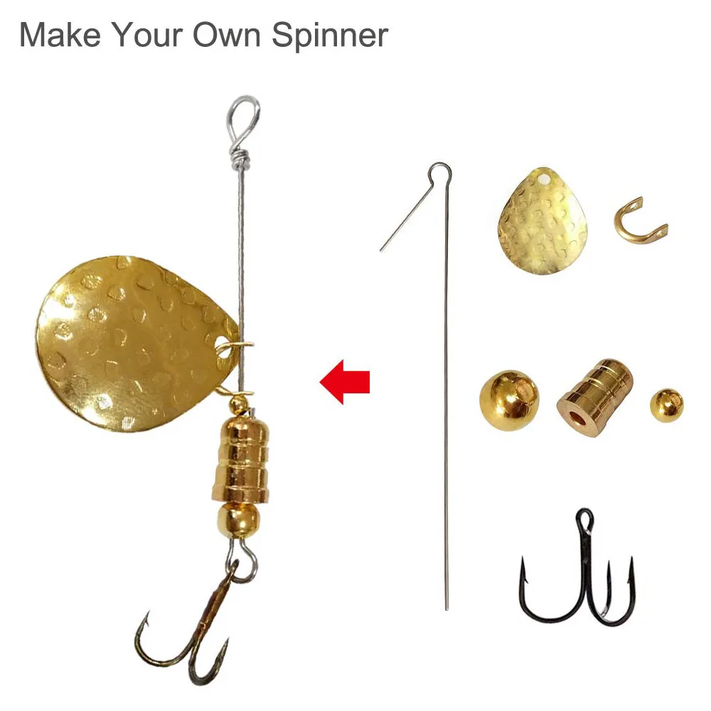 Kit de accesorios para aparejos de cuchara de pesca, Kit con hoja giratoria de pesca, cebo y alicates de pesca multifunción, 141 Uds. - imagen 5