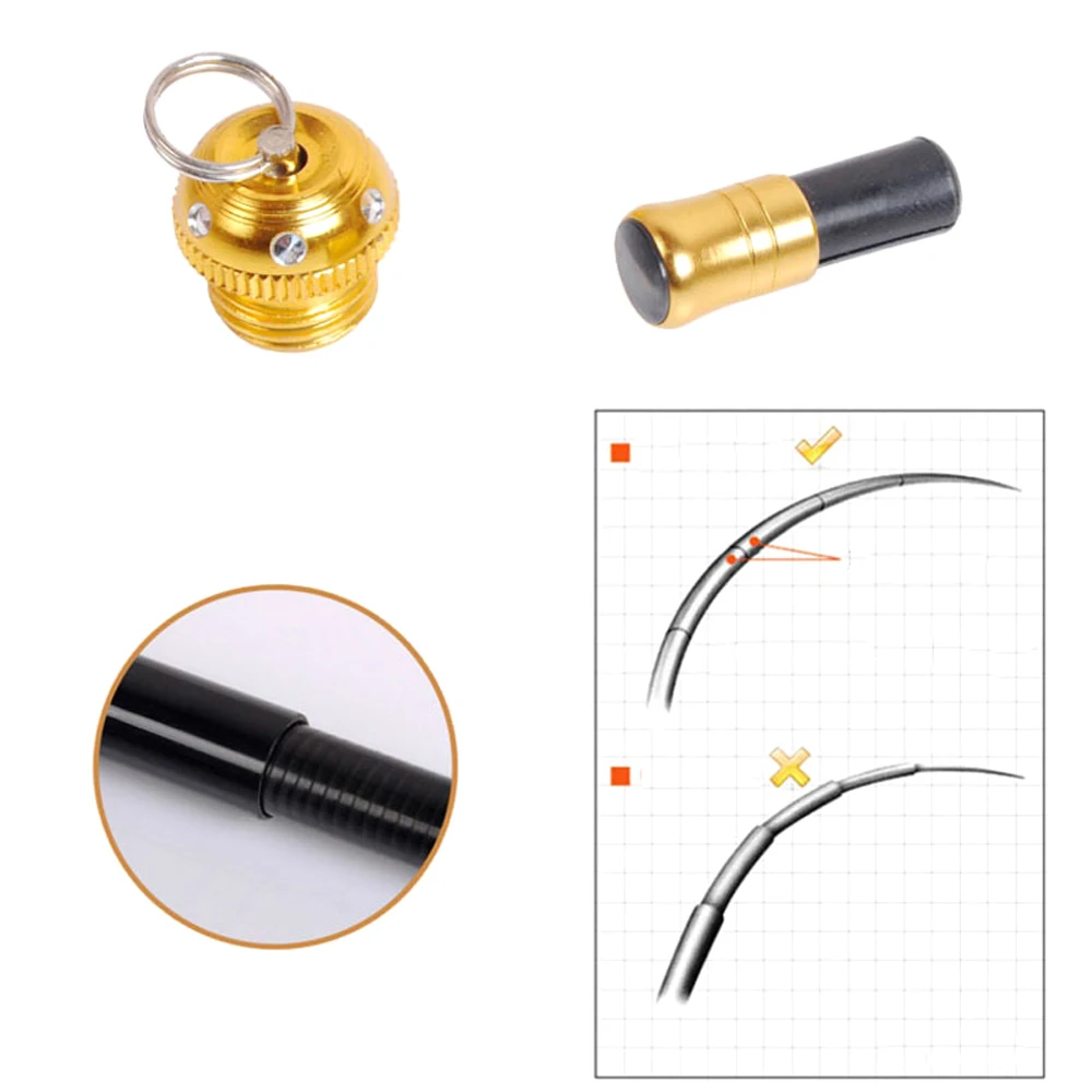 Caña de pescar telescópica de carbono ultracorta para carpa, accesorio para alimentador de 43cm, ultraligero, superduro, 1,5 M-6,3 M - imagen 4