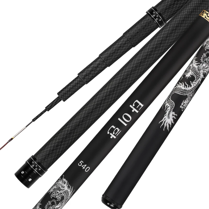 Caña de pescar telescópica de fibra de carbono para agua dulce, aparejos de pesca de 98%/3,6/4,5/5,4/6,3/8/7,2 metros, ultraligeros, 9/10 - imagen 4