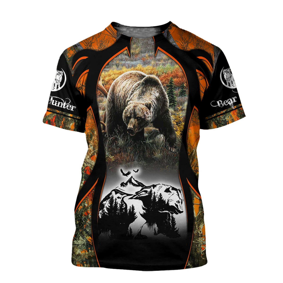 2025 verano Hipster hombres camiseta hermoso oso caza 3D impreso Harajuku Camiseta de manga corta Unisex Casual tops TX0181 - imagen 4