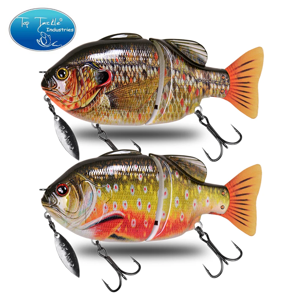Swimbait-señuelo de pesca para Lucio, cebo articulado de 140mm, 75g, 120mm, 50g, flotante, Tilapia con Spinner - imagen 4