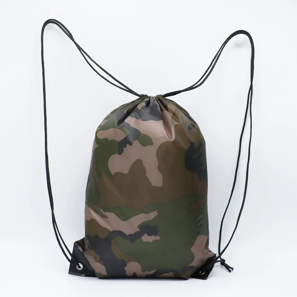 Mochila de camuflaje impermeable con cordón para gimnasio, bolsa deportiva plegable para senderismo, Camping, Playa y natación, novedad - imagen 3