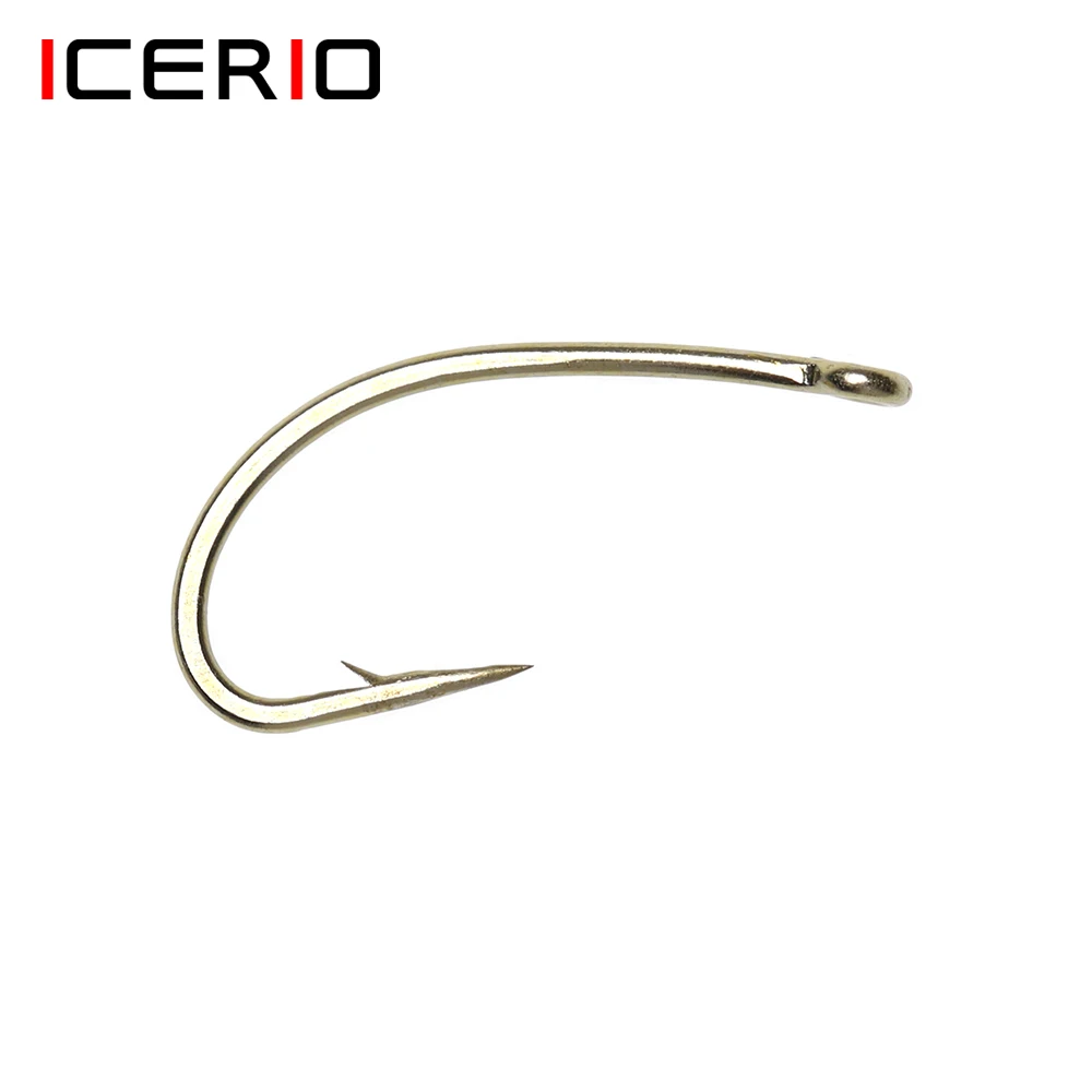ICERIO 100PCS Anzuelo de pesca con mosca Ninfa Scud Midge Caddis Anzuelos para atar moscas