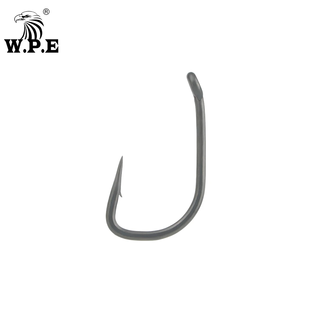 W.P.E-anzuelo de pesca de acero al carbono con púas, accesorios de pesca de carpa, tamaño 2 #/4 #/6 #, 30 Uds./50 unids/lote