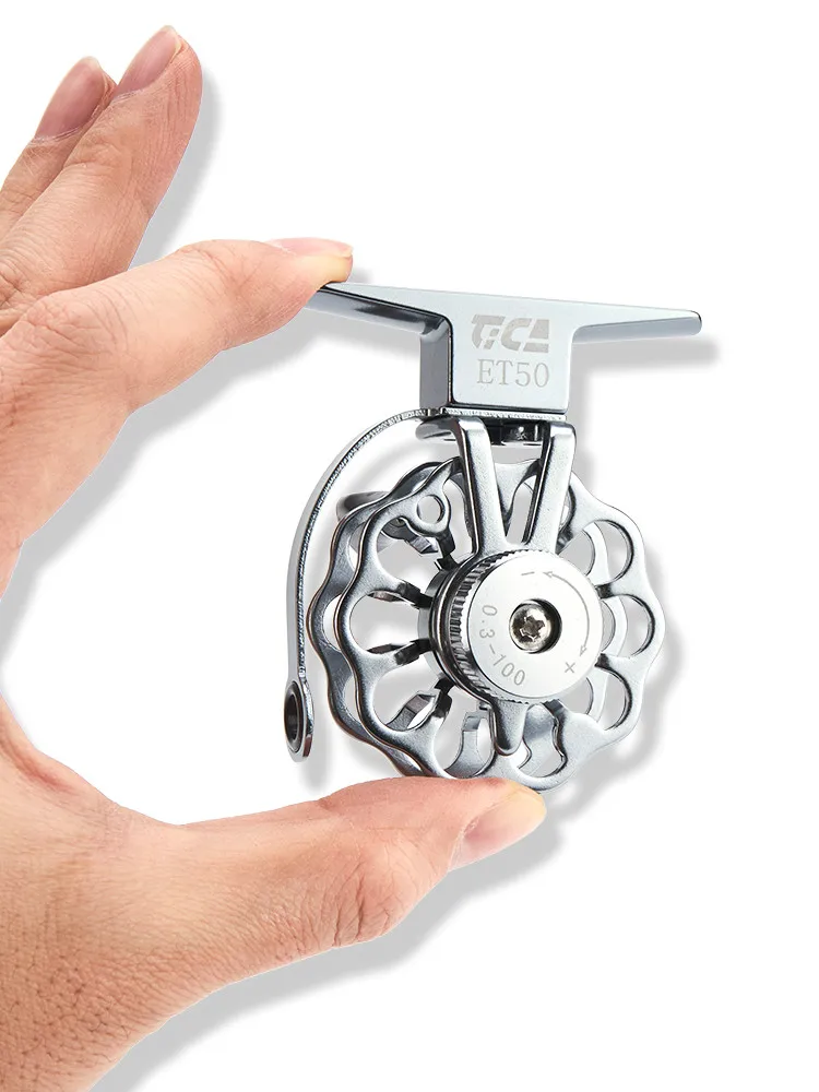 Bobina De línea De Pesca BB 1:1, carretes De aluminio para Pesca con mosca De agua dulce, rueda De mano, engranaje De buque De invierno, 1 ud. - imagen 2