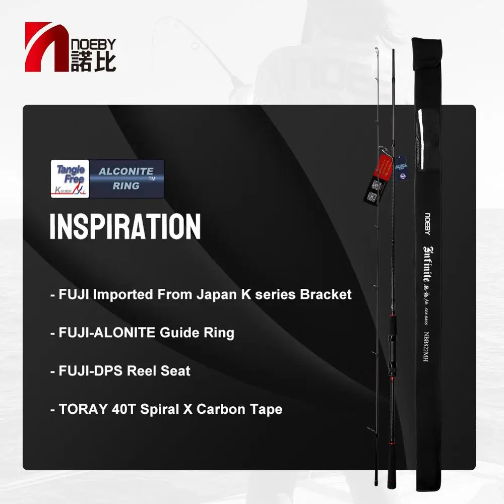 Noeby-Shore Caña de pescar Jigging, caña giratoria, tela de carbono, señuelo 7-70 g, asiento de carrete guía Fuji, 2,49 m, 2,75 m, 2,96 M, M MH H - imagen 5